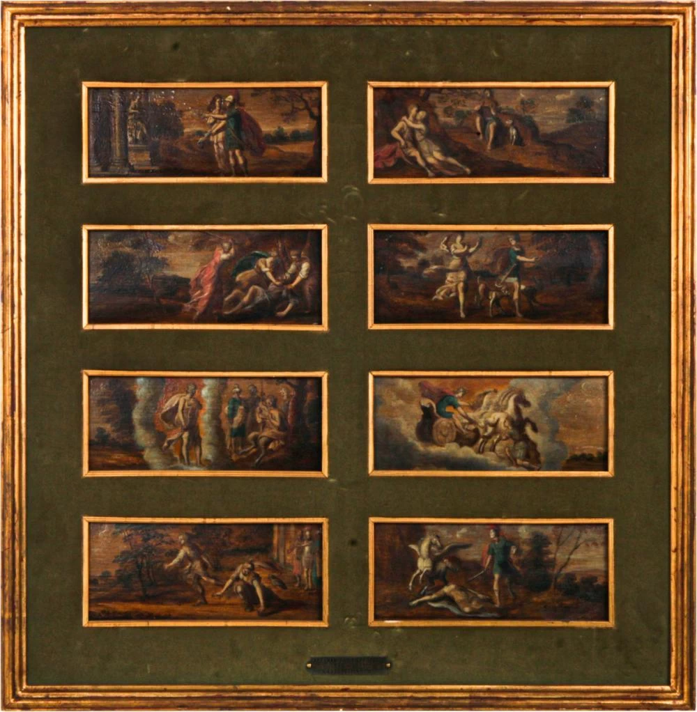 Scene mitologiche raffiguranti Apollo e altre divinità greco - romane